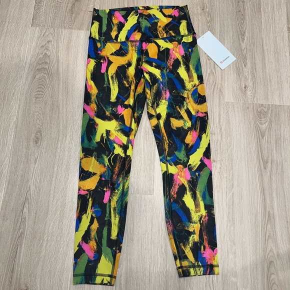 lululemon athletica Pants - Lululemon Wunder Train HR Tight 25” undertone black multi